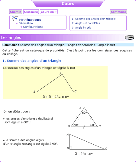 cour de mathematique